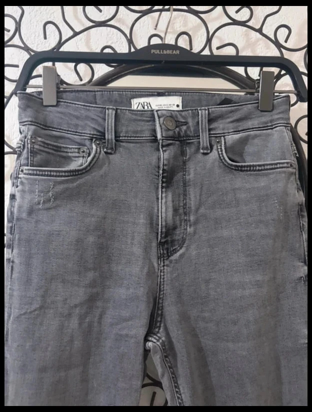 Jean Zara Taille Haute Skinny - Taille 36 (S) - Antraciet Grijs – photo 2